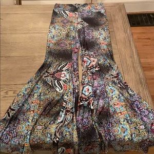 High waisted flare bottom hippie boho legging